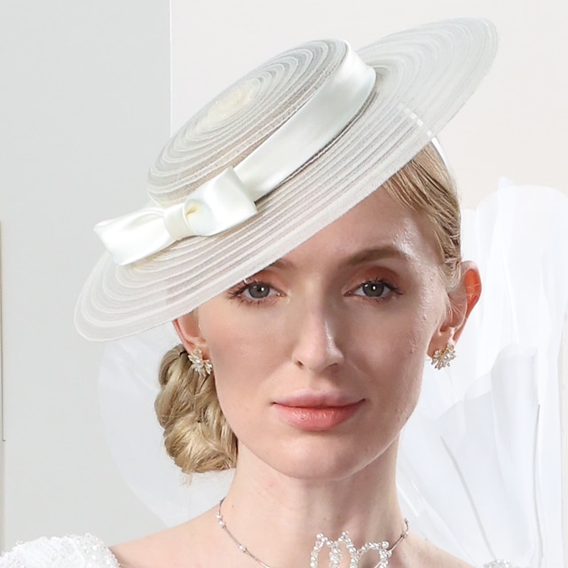  pannband hattar tyll halm bowler/cloche hatt tefat hatt topp hatt teparty hästkapplöpning romantisk brittisk med pilbåge huvudbonad