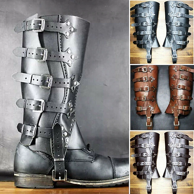 Vintage Inspired Gaiters Boot Covers Viking Crusader Shieldmaiden Fancy Dress Viking 9