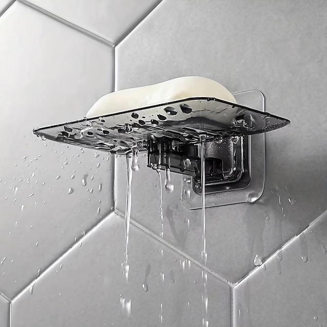  vylepšete svou koupelnu naší křišťálovou miskou na mýdlo bez stop - nástěnná, odkapávací miska na mýdlo, bez nutnosti děrování - ideální pro uložení vašeho mýdla!