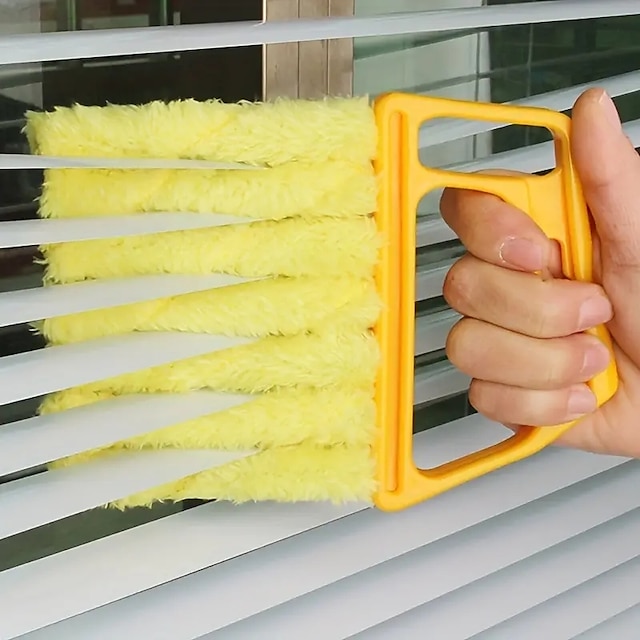  Cepillo de limpieza de persianas desmontable y lavable: ¡elimine el polvo y la suciedad de las salidas y los ventiladores del aire acondicionado con facilidad!