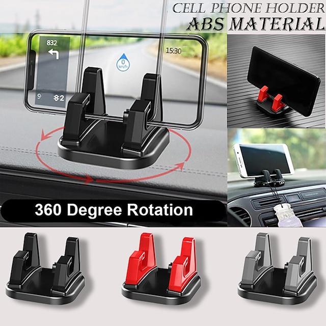  Dashboard Cell Phone Holder Car Phone Mount Vertical Horizontal 360 Degrees Rotate Dash Cell Phone Holder For Car