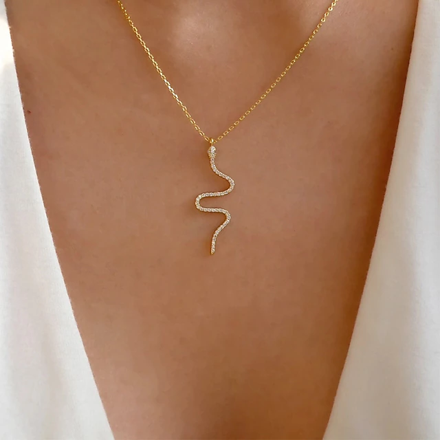 1PC Chain Necklace Long Necklace For Women's Daily Alloy Snake Snake 8