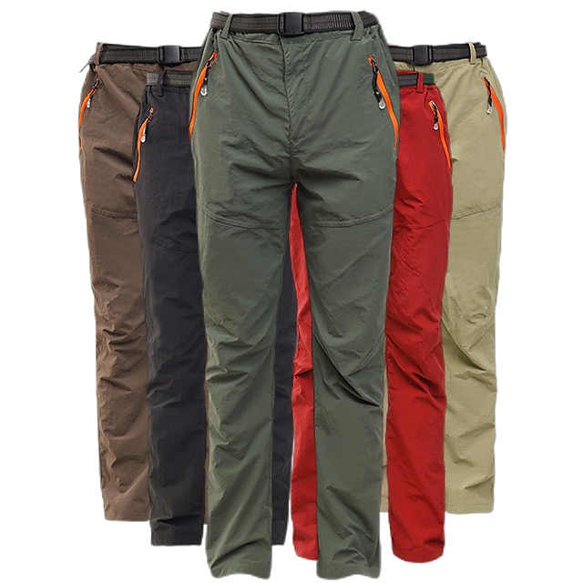  Women's Hiking Pants Trousers Summer Outdoor Waterproof Sunscreen UV Protection Multi-Pockets Pants / Trousers Bottoms Zipper Pocket Black Army Green Fishing Climbing S M L XL XXL / Quick Dry