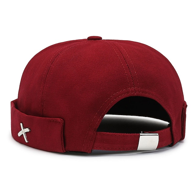  Unisexe Casquette Docker Chapeaux sans bord Noir Jaune Coton Voyage Plage Extérieur Vacances Plein Ajustable Mode