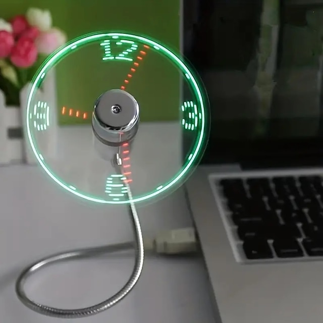  Mini relógio de projeção de tempo digital com ventilador mini usb mini relógio led com projeção de tempo relógio digital portátil luz noturna relógio de projeção mágica