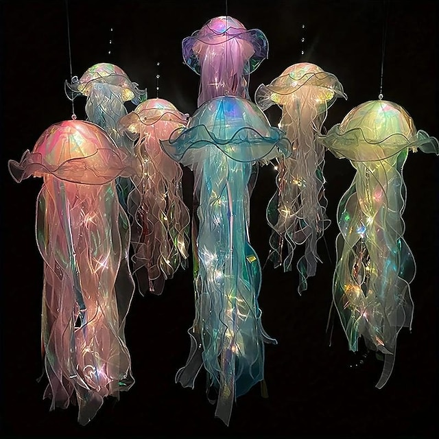 Colorful Jellyfish Lamp Decoration Lantern Modern Jellyfish Design ...