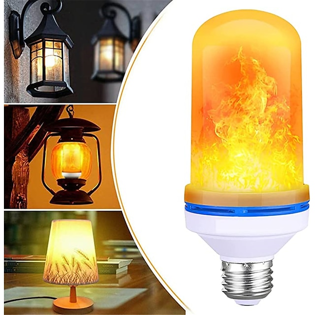 bec cu flacără led e27 lampă de foc bec de porumb pâlpâit lumină led efect dinamic de flacără 85-265v pentru iluminarea casei