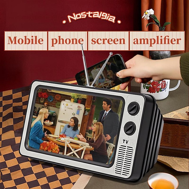  12 Inch New Mobile Phone Screen Magnifier Enlarged Expand Stand Phone Holder HD Video Amplifier Eyes Protection Retro Tv Box