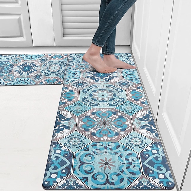  tapis de cuisine boho tapis de porte antidérapants pour le sol de la cuisine tapis et tapis de cuisine antidérapant tapis de cuisine imperméable confort debout tapis