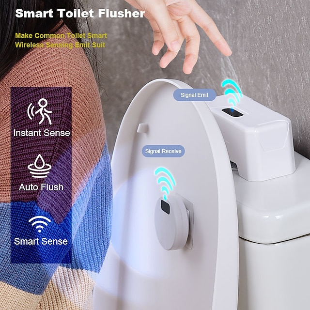 Automatic Toilet Flusher, Automatic Flush Toilet Sensor, Infrared
