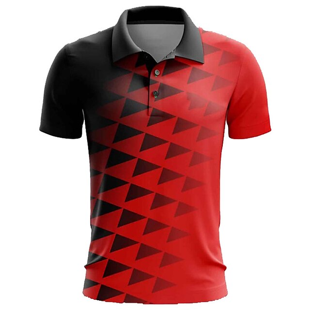 Men's Polo Shirt Golf Shirt Button Up Polo UV Sun Protection Breathable ...