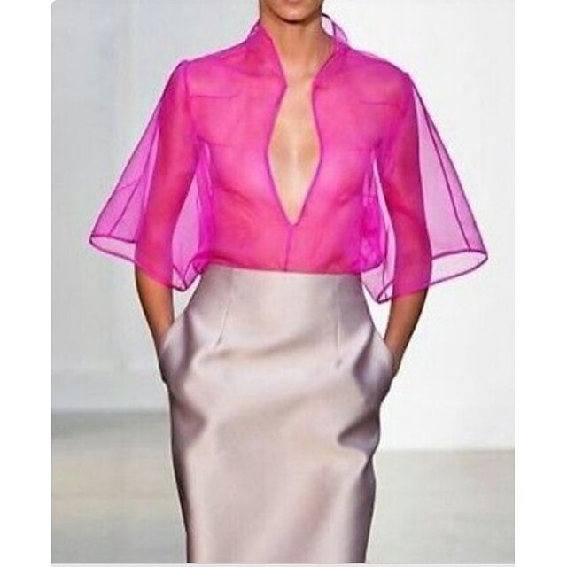 Shawls Women's Wrap Elegant Pure Sleeveless Tulle Wedding Wraps With Pure Color For Party Spring & Summer3