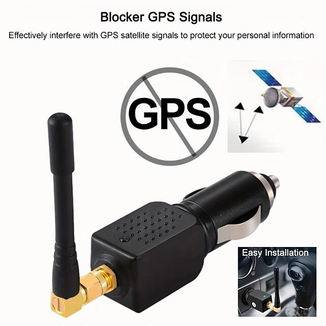  Car GPS Blocker Anti Signal Tracking Blocker Car Cigarette Lighter Power Supply