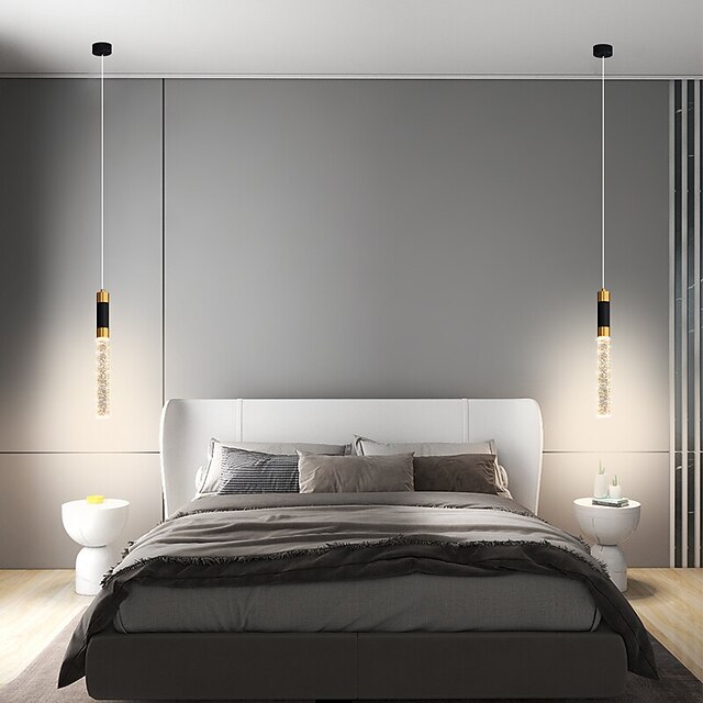 LED Pendant Light Dimmable 34cm Crystal Modern Kitchen Island Light