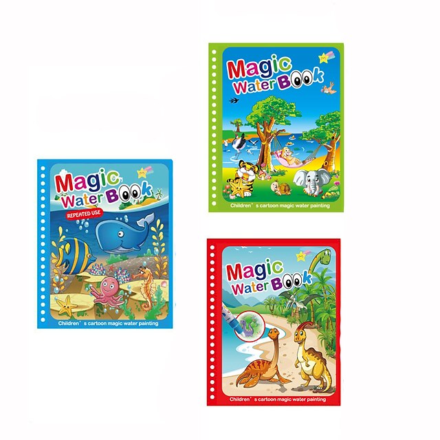  Montessori-Spielzeug, wiederverwendbares Malbuch, magisches Wasser-Zeichenbuch, Mal- und Zeichenspielzeug, sensorisches Früherziehungsspielzeug für Kinder
