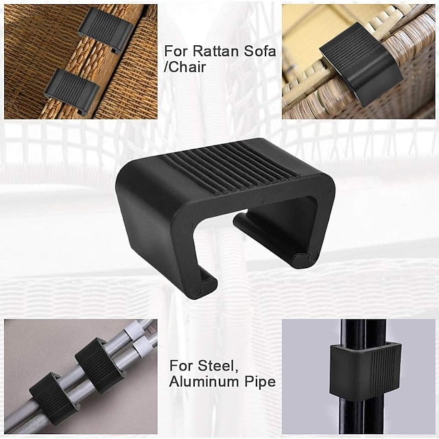 8pcs Extra Strong Connectors Garden Furniture Clips Polyrattan