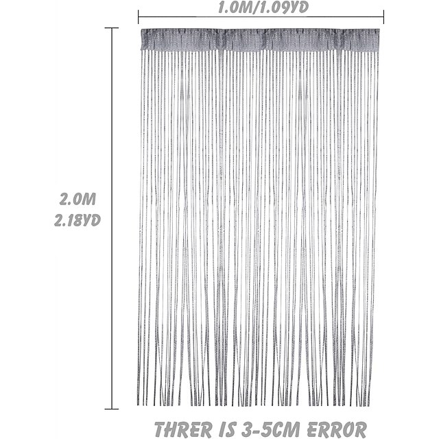 String Curtains Sparkle Door Curtain Fly Curtain Rod Pocket,Curtains ...