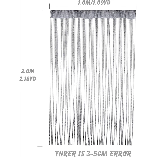 String Curtains Sparkle Door Curtain Fly Curtain Rod Pocket,Curtains ...