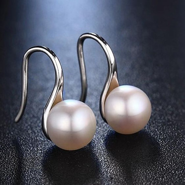  Women's Earrings Classic Precious Fashion Simple Imitation Pearl Earrings Jewelry Silver / Gold For Party Gift 1 Pair