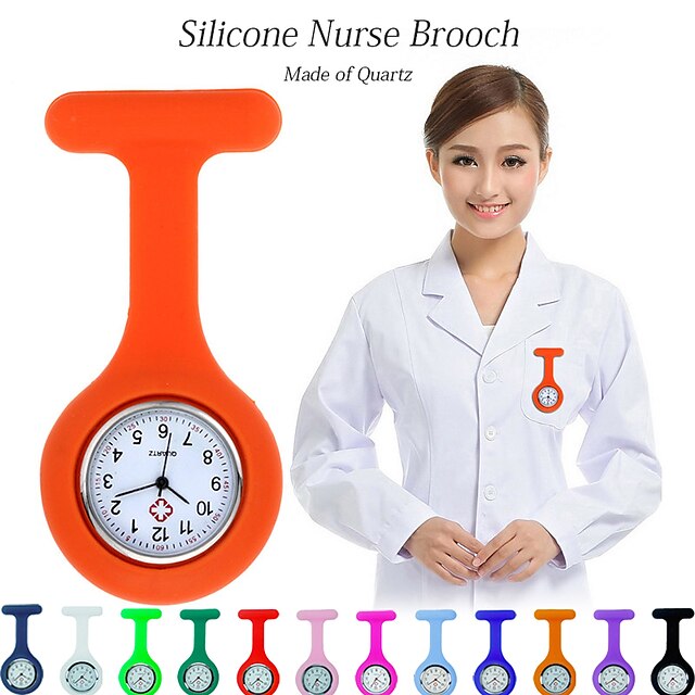  Silicone Nurse Brooch Tunic Fob Quartz Watch Nursing Nurses Pendant Pocket Watch