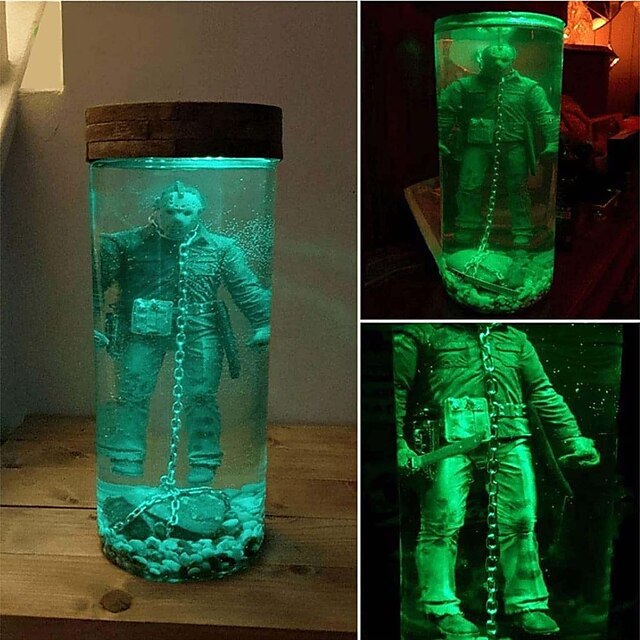 Jason Voorhees Lamp, Jason is Alive Horror Lamp, Multicolor Resin Water ...