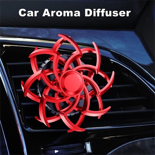  Car Creative Ornament Air Vent Revolving Car Aroma Diffuser Car Fragrance Bidirectional Rotation Car Perfume Deodoran Car Air Freshener Interior Decor With Aromatherapy
