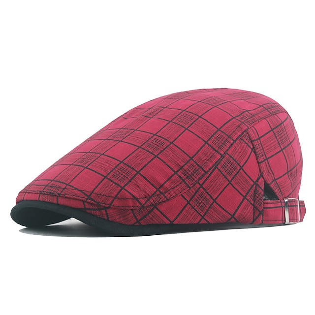  Unisex Bască Flat Șapcă la Modă Negru Alb Poliester Retro Călătorie Stiluri de Plajă În aer liber Vacanță Plisat Ajustabile Modă