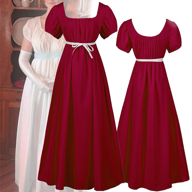  Retro Vintage Mittelalterlich Renaissance Kleid Ballkleid Prinzessin ca. 1,50 m breites Doppelbett Damen Halloween Party Bühne Abiball Kleid
