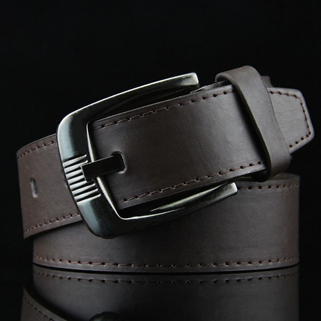 Men's Sashes Belt Men's belt Waist Belt Black White PU Leather Alloy ...