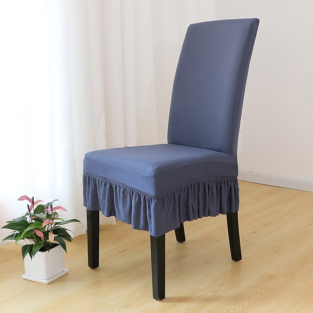Dining Chair Cover Farmhouse Stretch Chair Seat Slipcover Spandex