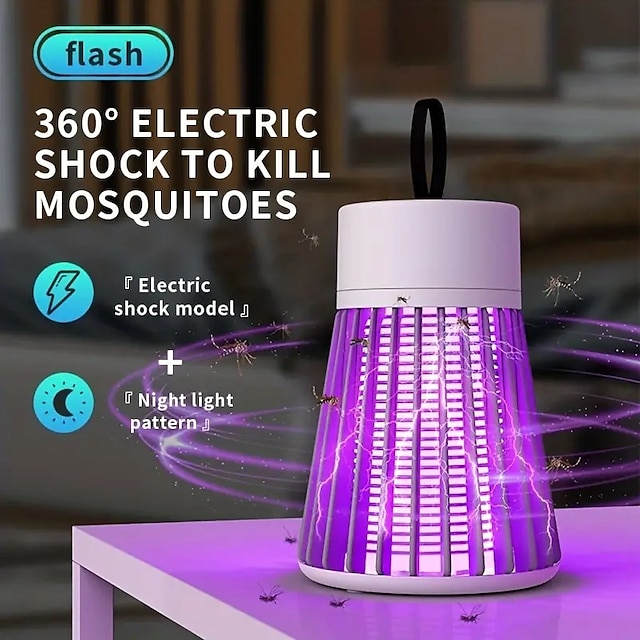  bug zapper mosquito trap killer lamp electric led uv fly insect repellent light portable usb rechargeable trap fly insect killer for home مكافحة الآفات طارد الحشرات
