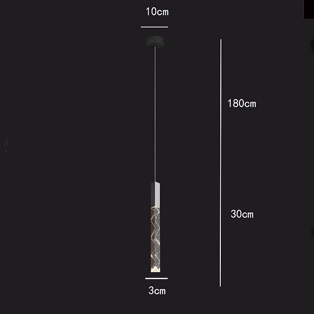 LED Pendant Light Dimmable 1/2/3/6 Head Crystal Modern Kitchen Island