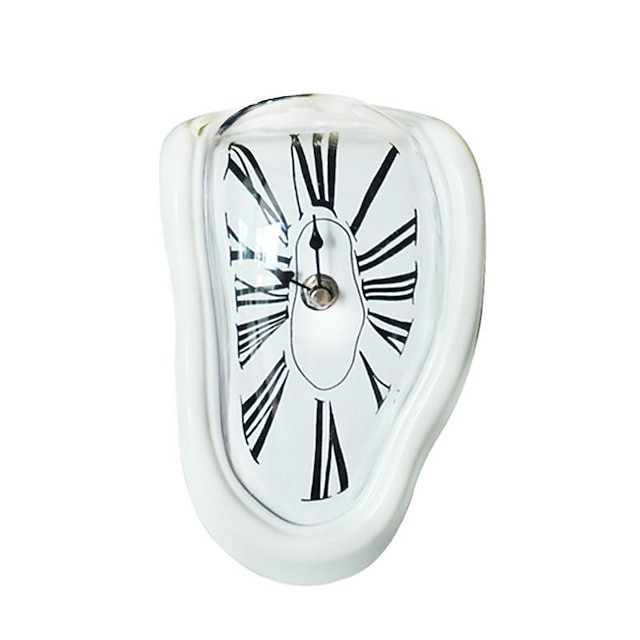 Surreal Melted Twisted Roman Numeral Wall Clocks Surrealism Style Clock ...