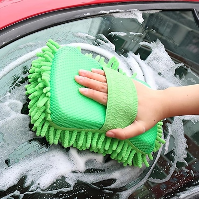  1 Uds. Esponja de coral para lavadora de coches, esponja de limpieza para el cuidado del coche, cepillos para detalles, esponja de lavado, guantes para automóviles, suministros de limpieza con estilo