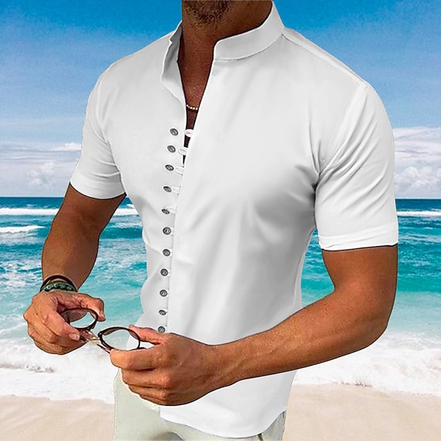 Herren Kurzarmhemd Bügelfrei - Slim Fit Sommerhemd Für Freizeit & Business