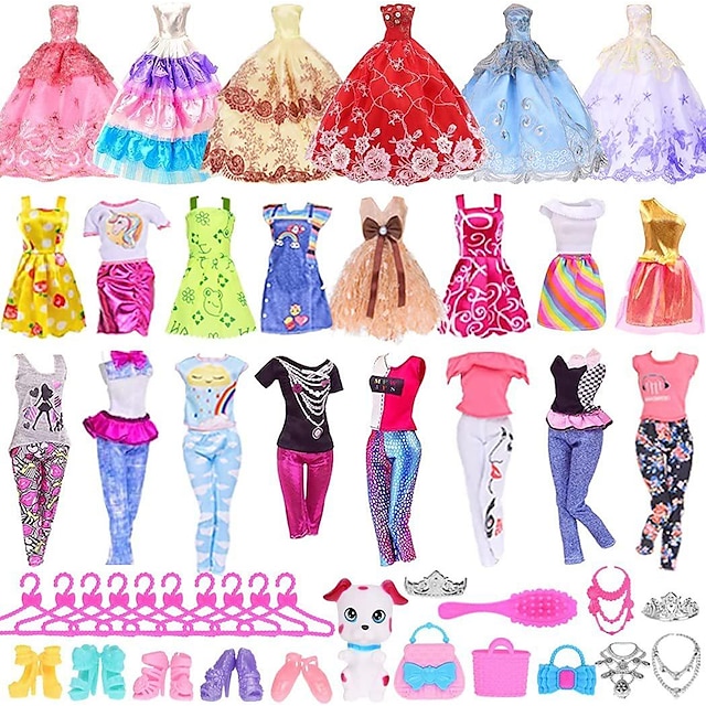  haine și accesorii pentru păpuși roz, 11,5 inci, 30 cm, accesorii pentru haine pentru păpuși, jucărie, casă de joacă, grădiniță, păpușă yitian
