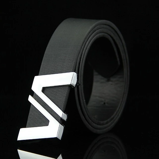 Men's Sashes Belt Men's belt Waist Belt Black White PU Leather Alloy Modern Contemporary Solid / Plain Color Vacation Daily Wear Casual Daily 6
