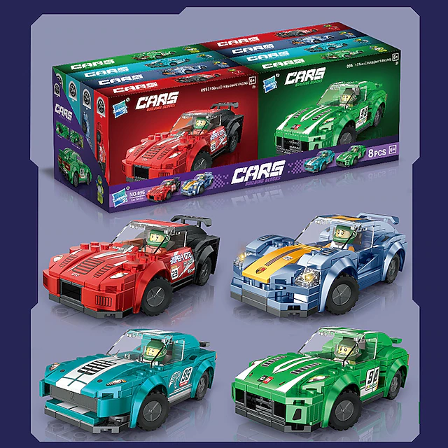 Building Blocks,Children's Assembly Small Particle Diy Racing Car ...