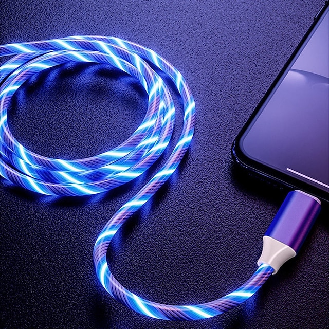  USB C-kabel Lynkabel 3,3 fot 6,6 fot USB A til USB C USB A til Lightning USB A til mikro B 2.4 A Hurtiglading Myk følelse Til MacBook iPad Samsung Tilbehør til mobiltelefon