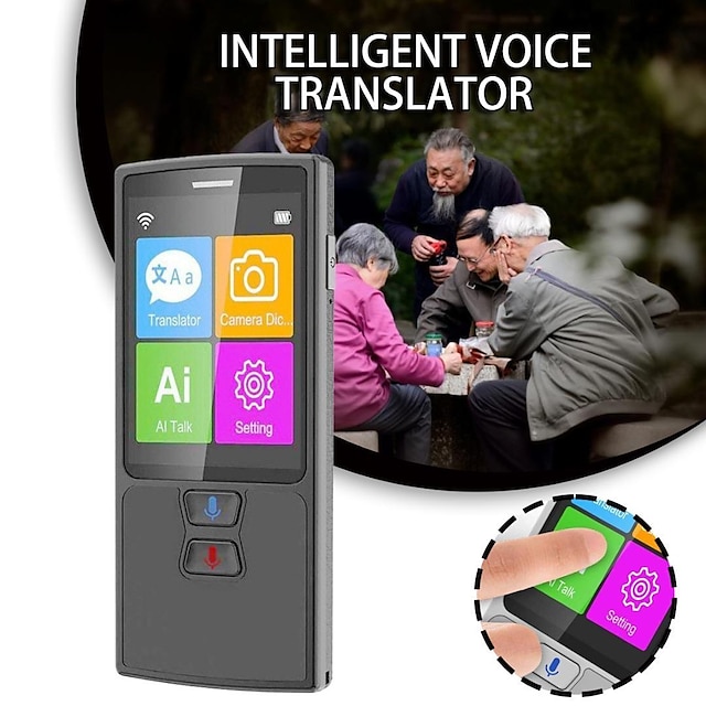  συσκευή μεταφραστή φωνής νέας γλώσσας φορητός μεταφραστής 2 κατευθύνσεων 72 γλώσσας σε πραγματικό χρόνο