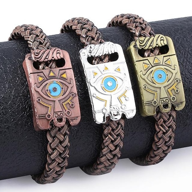  Zelda Bracelet The Legend of Zelda: Tears of the Kingdom PU Leather Strap Alloy Wristband Cosplay Accessories