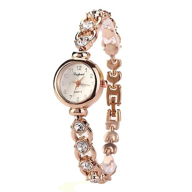  dame elegante armbåndsure kvinder armbånd rhinestones analogt quartz ur kvinders krystal lille urskive ur reloj