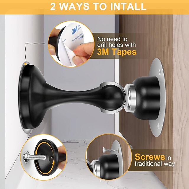 1 Pc Door Stopper, Stainless Steel Door Stopsfor Wall and