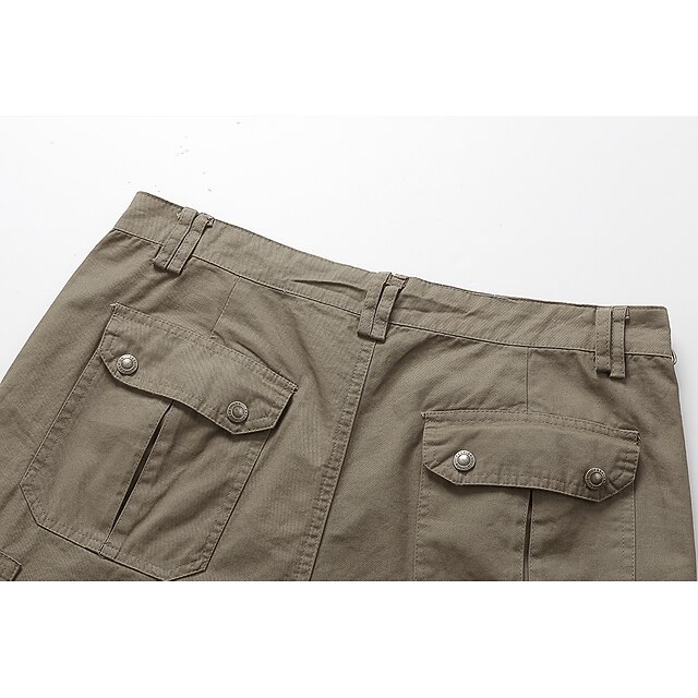 Men's Tactical Shorts Cargo Shorts Zipper Pocket Multi Pocket Plain Comfort Wearable CalfLength