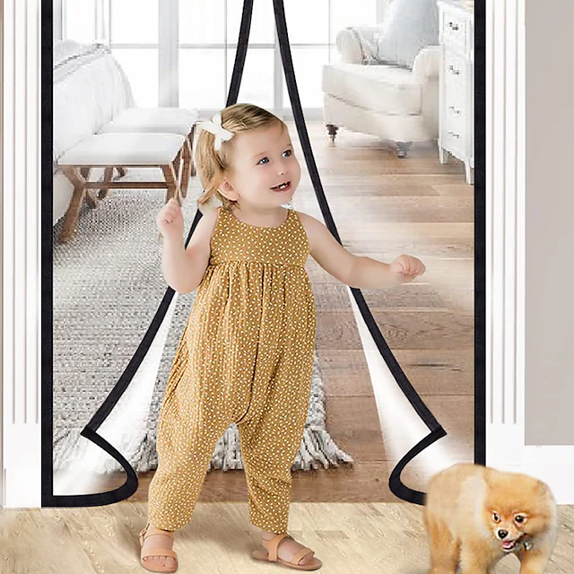 Magnetic Screen Door Portable, Fly Or Bug Screen Magnetic, Doorway For Sliding Door,Garage,Patio,Kitchen,Living,Window Room,Bedroom,Bar,Pet and Kid Easy Entry 25