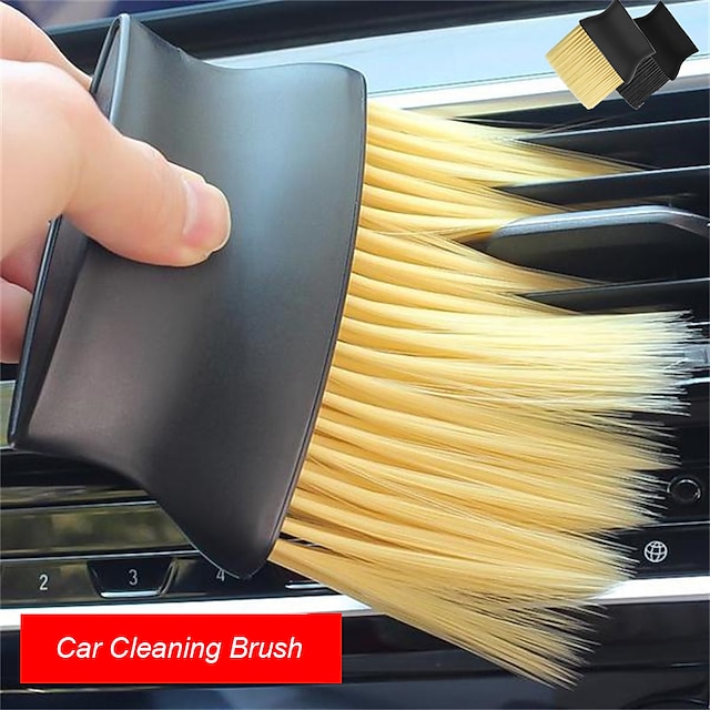 Car Interior Cleaning Tool Air Conditioner Air Outlet Cleaning Brush Car Soft Brush Car Crevice Dust Removal Artifact Brush