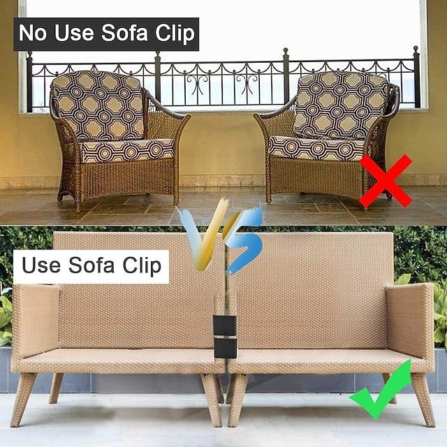 8pcs Extra Strong Connectors Garden Furniture Clips Polyrattan