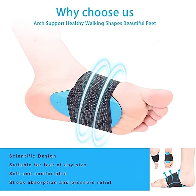 1pair Plantar Fasciitis Relief Arch Support Brace Orthotic Support For