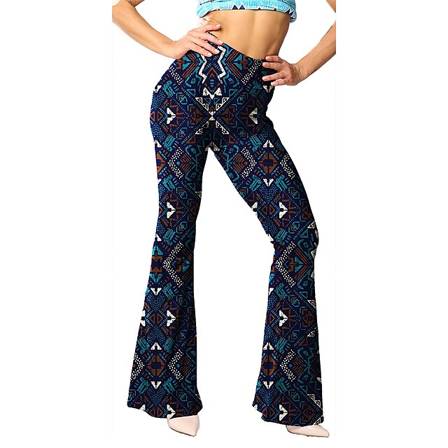 Retro Vintage Boho 1970s Disco Trousers Bell Bottom Pants Wide Leg ...