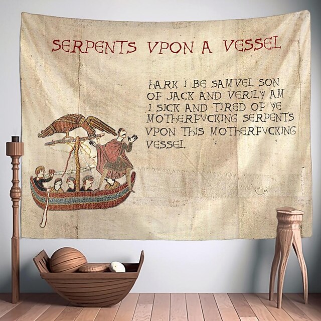  Funny Bayeux Hanging Tapestry Wall Art Large Tapestry Mural Decor Photograph Backdrop Blanket Curtain Home Bedroom Living Room Decoration